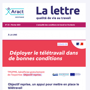 Newsletter Aract Occitanie fevrier 2021 - Une