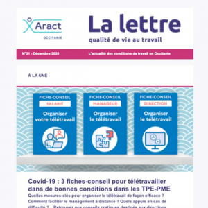 Newsletter Aract Occitanie décembre 2020 - Une